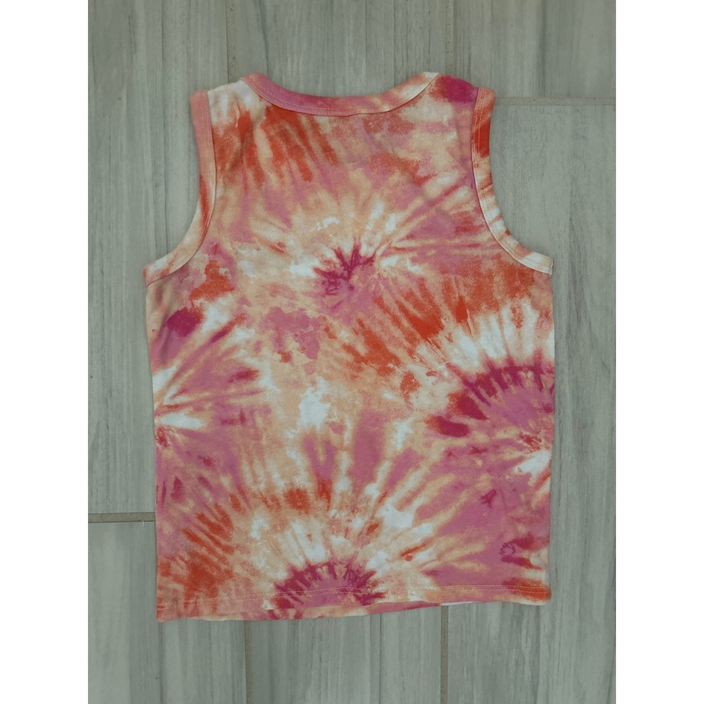 Cat & Jack Toddler Kids Pink Orange Tie Dye Sleeveless Tank Top Shirt 3T - Picture 4 of 4